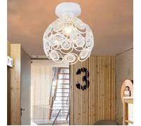Plafonnier élégant Vintage MOGOD - Blanc - E27 - Salon - Style rétro/moderne/classique