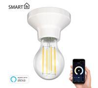 Plafonnier Elektra porcelaine blanche + ampoule LED E27 1005lm Smart Home