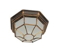 Plafonnier extérieur "Milano" Cuivre Antique Aluminium Verre véritable E27 Plafonnier Rustique Terrasse Cour