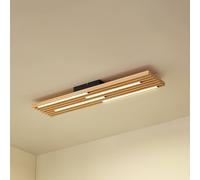 Plafonnier en bois Madero Lindby, bois clair, Salon / Salle à manger, Bois, Moderne, Plafonnier