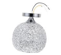 Plafonnier en Cristal LED E27 en Aluminium, Style Moderne Élégant | Décoratif, Économie D’énergie et Lumière D’ambiance, pour Appartements et Bibliothèques, Argenté