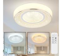 Plafonnier en cristal LED effet étoile télécommande salon lumière du jour lampe dimmable