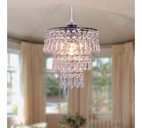 Plafonnier en cristal miniature avec finition chromée, pour intérieur
