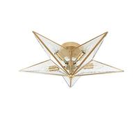 Plafonnier en Forme d'étoile de Style européen médiéval morave, Lampe de Vintage rétro H65 en cuivre raffiné, éclairage Suspendu pour Chambre à Coucher, Couloir, Salon
