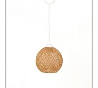 Plafonnier en jute, fait main, couleur écru marron