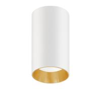 Maclean plafonnier en saillie MCE 458 – douille GU10, sans ampoules, réflecteur blanc/doré