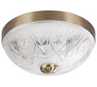 Plafonnier en verre 32 cm E27 2x60W rond marron Annabella 8638 Rabalux