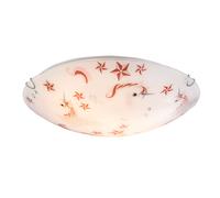 Plafonnier en verre éclairage chambre d'enfant lampe fille licorne rose blanc