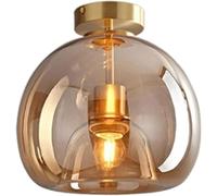 Plafonnier en Verre Moderne du Milieu du Siècle, Plafonnier Encastré pour Couloir De Ferme, Plafonnier en Verre Fumé Noir pour Porche, Plafonnier Ambré pour Grande Cuisine, Amber