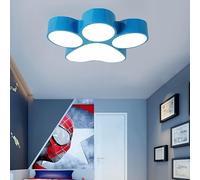 Plafonnier encastré en forme de patte de chien pour chambre d'enfant - Lustre LED en acrylique, motif empreinte de patte de chien mignon, idéal pour les chambres de garçons et de filles (Rose, 23,5 cm