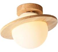 Plafonnier encastré rustique en bois verre dépoli petite de couloir planète lune plafonnier chambre d'enfant verre blanc laiteux presque lavande plafonnier de