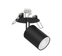 Plafonnier encastré WAIKA noir mat avec LED GU10 (blanc chaud 7,6W 1103lm