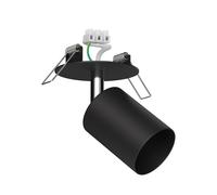 Plafonnier encastré WAIKA orientable noir mat rond 80mm Ø 1x GU10 max. 15W