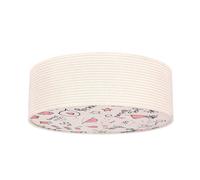 Plafonnier enfant blanc/rose rond 2xE27 40W Candellux