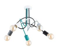 Plafonnier enfant multicolore 5xE27 15W Tango Alfa