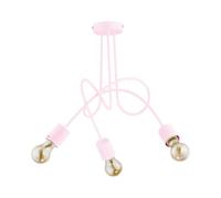 Plafonnier enfant rose Tango 3 lumières E27 Alfa métal