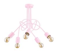Plafonnier enfant TANGO rose 5xE27 15W métal Alfa 50cm