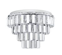 Plafonnier ERSEKA E14 7X40W en acier chrome D485mm