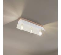 Plafonnier Esme Lamkur, dimmable, blanc, Salon / Salle à manger, Métal, Moderne, Plafonnier