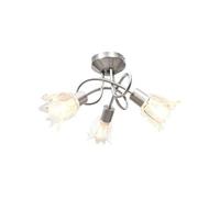 Vidaxl Plafonnier Et Abat-Jour Verre Transparent 3 Ampoules E14 Tulipe