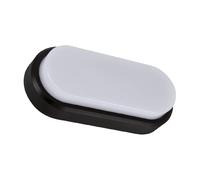 Plafonnier extérieur LED ovale noir 12W IP65 Aron Struhm
