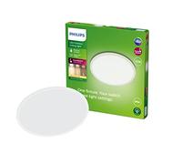 Philips Plafonnier LED Superslim 15W IP54 Extérieur Blanc chaud - Blanc