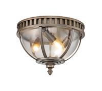 Elstead Lighting Halleron plafonnier extérieur 3x40 W marron KL-HALLERON-F-BU