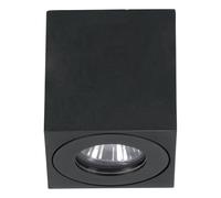 Plafonnier extérieur TORRECOLA IP44 GU10 1X5W en aluminium et matière synthétique noir 80x80x95mm