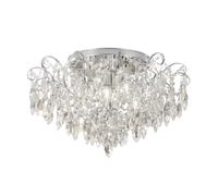 Plafonnier FENOULLET E14 6X25W en acier chrome D600mm