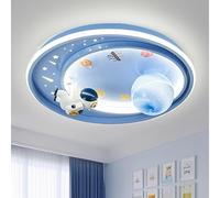 Plafonnier for enfants, plafonnier LED de dessin animé à intensité variable, plafonnier planète astronaute bleu avec télécommande, chambre d'enfant for salon, éclairage de chambre à coucher