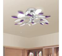 vidaXL Plafonnier Forme feuille acrylique à 4 ampoules – Lustre suspension