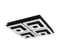 Plafonnier FRADELO 1 LED 46,5W en acier noir 520x520x95mm