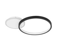 Plafonnier GAFARES LED 15W en aluminium et acier noir et blanc 405x290x55mm