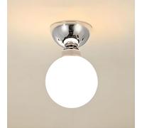 Plafonnier Globe En Verre, Applique Murale Pour Couloir Ou Porche, Finition Métal, Style Nordique Moderne Avec Abat-Jour En Verre/Or