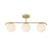Plafonnier GRANT 3-Spot verre et métal laiton IP20 E14 - Nordlux, Intérieur
