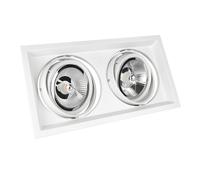Plafonnier GU10 AR111 2 Flammes Blanc MODERN DAY DUE Maxi