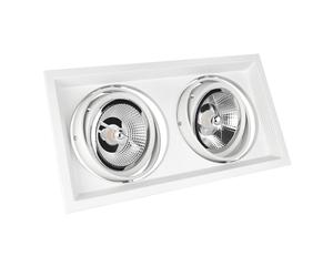 Plafonnier GU10 AR111 2 Flammes Blanc MODERN DAY DUE Maxi