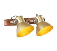 Wandlamp industrieel E27 90x25 cm messingkleurig320506