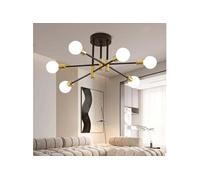 Plafonnier Industriel, 6 Lumières Lustre Sputnik Vintage, Moderne Suspension Luminaire en Metal E27 Base Lampe Plafond