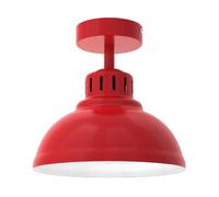 Plafonnier industriel rouge mat Sven E27 15W Luminex