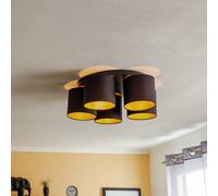 Plafonnier Jovin Luminex, dimmable, noir, Salon / Salle à manger, Métal, Moderne, Plafonnier