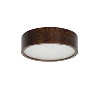 Plafonnier Kanlux Jasmin rond bois wengé 28cm E27