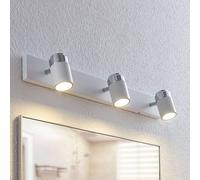 Lindby Spot Kardo à intensité variable (Moderne) en Blanc Métal e. a. pour Salle de bain (à 3 lampes, GU10), Plafonnier, lampe