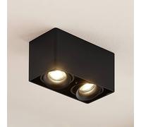 Plafonnier Kubika Arcchio, dimmable, noir, Couloir, Aluminium, Moderne, Plafonnier