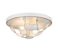 Plafonnier lampe de couloir lampe de salon 2 lampes E14 acier blanc D 33 cm