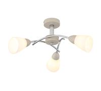Plafonnier Lampe de plafond Lampe de salle à manger à 3 ampoules Sable Métal D 52 cm