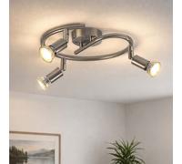 Plafonnier Lampe De Plafond Lampes De Chambre Spots Orientables Argent 3 Flammes