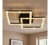Plafonnier Lampe De Plafond Luminaire De Salon Cristaux Mobile Clair LED L 52 Cm
