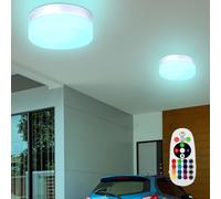 Plafonnier Lampe De Salle À Manger En Verre Télécommande Dimmable RGB LED 2x