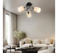Plafonnier Lampe De Salon 3 Flammes Noir Or Lampe De Cuisine